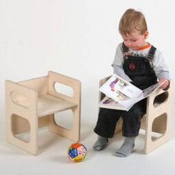 Two Play Chairs Charlie in A Set For Toddlers Every Modern Children's Room, As Gift, Wood - thumbnail 3