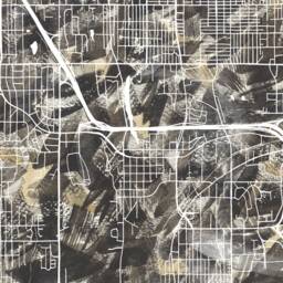 Tacoma Map Urban Fabric Watercolor Texture Painting Washington City Plan - Art Print Travel Wedding Anniversary Realtor Moving Gift Coal - thumbnail 2