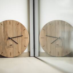 Oak Wood Wall Clock Engraved Personalised Custom Unique Family Wedding Gift - thumbnail 3