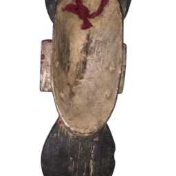 Handpainted Sese Wood Tribal Mask West African Wall Art - thumbnail 4