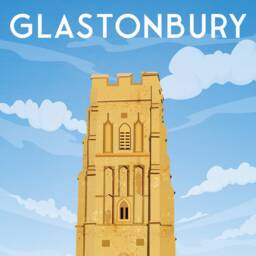 Glastonbury Print - Saint Michael's Tower Travel Poster A Captivating Landmark Somerset - thumbnail 3
