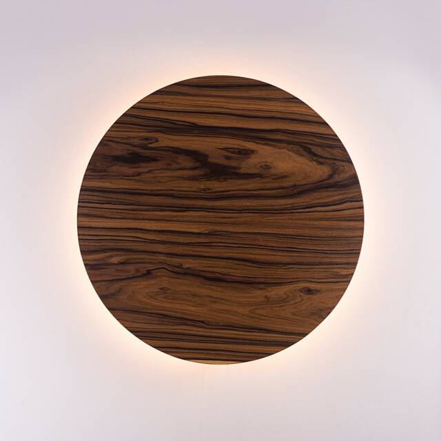 Jacaranda Wood Plug-In Wall Sconce, Nordic Style Night Light - image 1