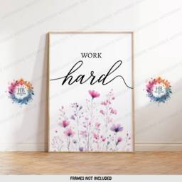 Pink Home Office Prints - Set Of 3 Posters - Minimalist Desk Decor Work From Wall Art Wfh Gifts Coworker Workplace Pictures - thumbnail 3