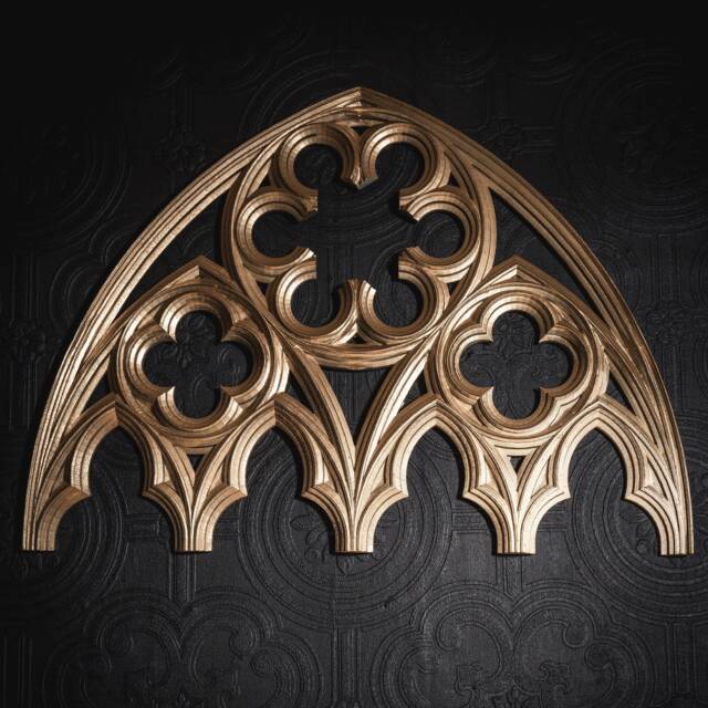 Vivica Gothic Arch Wall Hanging By The Blackened Teeth - Decor Cathedral Window Dark Handmade Artisans - image 1