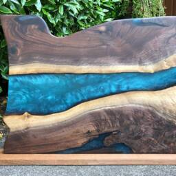Custom Made To Order Oregon Resin & Wood Art Piece - thumbnail 3