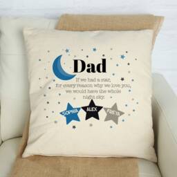 Personalised Dad Cushion With Children Names/Little Stars Cute Father's Day Gift For Daddy New Gift - thumbnail 2