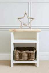 Handmade Wooden Bedside Table Farmhouse Nightstand With Storage - thumbnail 1
