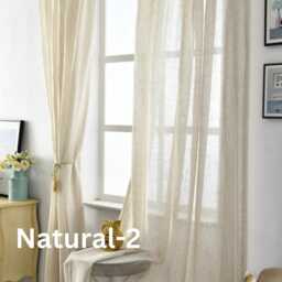 Extra Wide Linen Sheer Curtains. Custom Made Rod Pocket, Grommet, Hook & Ring Options For Curtain Ceiling Track - thumbnail 3