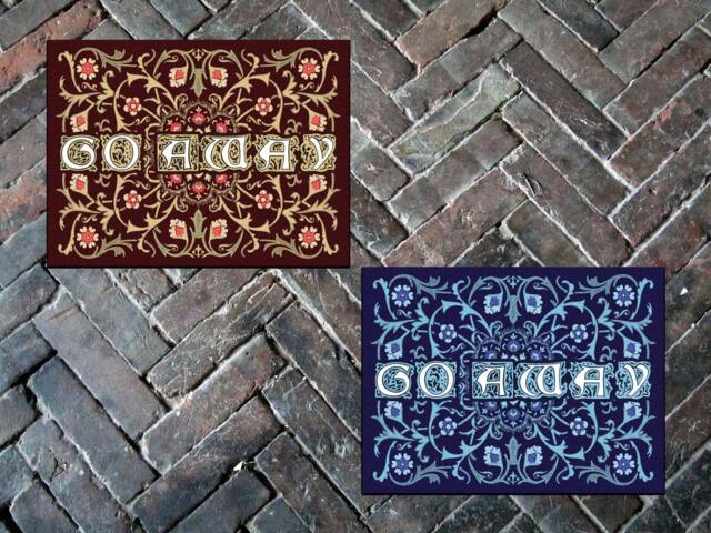 Go Away Welcome Mat, 17 In. X 24 Memory Foam Doormat Floormat - image 1