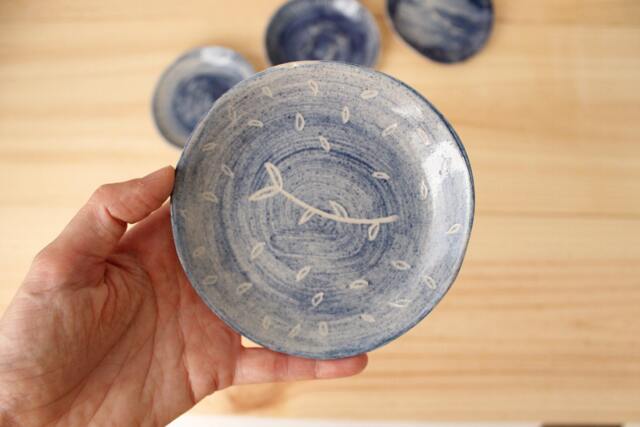Ring Dish Blue Decoration Soap Stoneware Handbuilt Little Plate Cobalt Blue Glaze - Ready To Ship - image 1