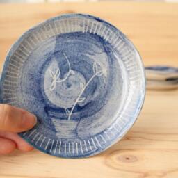 Ring Dish Blue Decoration Soap Stoneware Handbuilt Little Plate Cobalt Blue Glaze - Ready To Ship - thumbnail 3