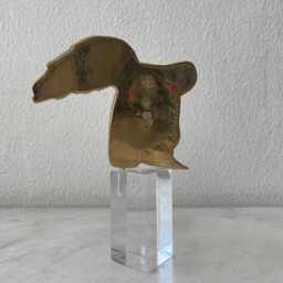 Bronze Angel Sculpture, Handmade Relief Art, Guardian Gift - thumbnail 3