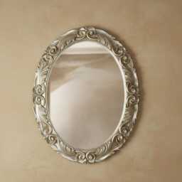 Classic Baroque Wall Mirror With Gold Or Silver Leaf - Made in Italy Victorian Style Oval Italian Bedroom - thumbnail 2
