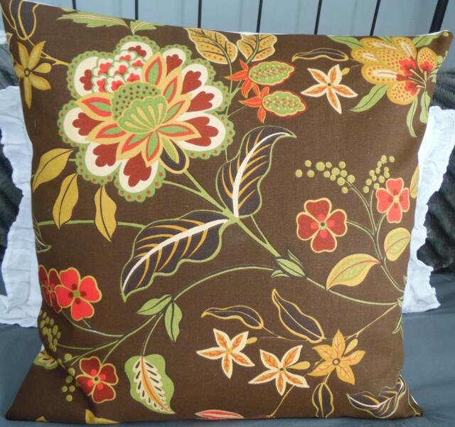 Floral.pillows.fall Slipcovers.home Decor Pillows.greens.reds.gold.browns.black.toss Pillows.throw Pillows.indoor/Patio - image 1