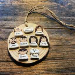 Personalised Family Plaque Handmade Wood Slice Decoration Family Tree Mothers Day Gift For Sister Mum Gran Christmas Present New Home - thumbnail 2