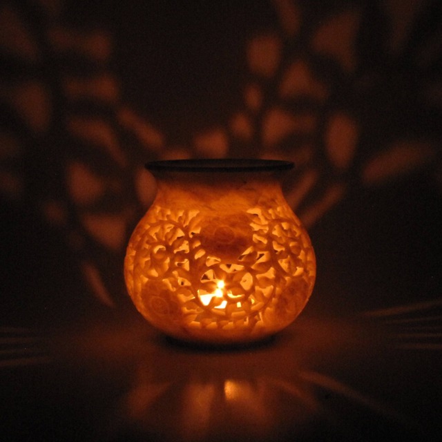 Hand-Carved Soapstone Bowl - Tea Candle Holder, Incense Bowl, Potpourri Decorative Home Decor Piece - image 1