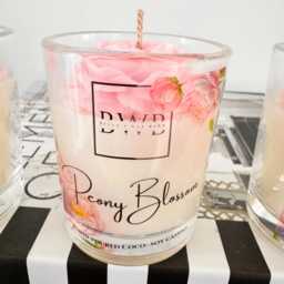 Luxury Petit Peony Blossom Candle - Handmade Coco Soy Mini Votive Candle, Peony Flower Decoration, Gift For Lovers, Wedding Favours - thumbnail 3