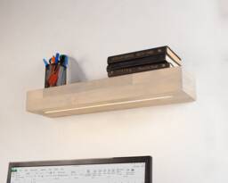 Floating Shelf With Led Lights, Kitchen Shelving, Recessed Strip, Wood Shelf, Rustic/Farmhouse Thick Custom Size, Free Shipping
