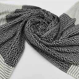 "Black Towel, Striped Towel, Turkish Towel, Cotton Peshtemal, 40""x70" - thumbnail 4