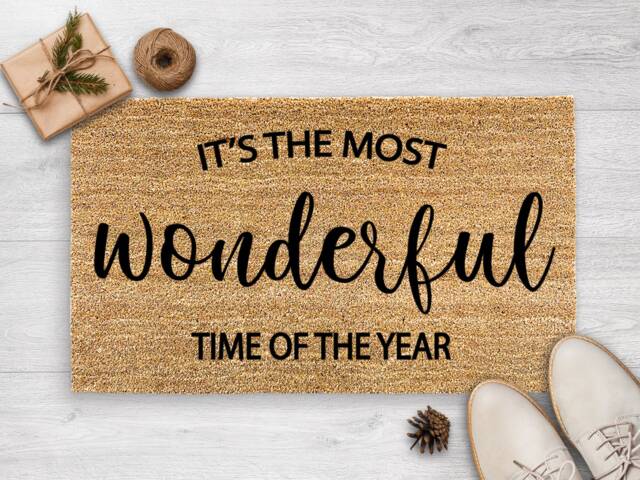 It's The Most Wonderful Time Of Year - Christmas Doormat Holiday Decor Seasonal Gift Merry Home - image 1