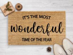 It's The Most Wonderful Time Of Year - Christmas Doormat Holiday Decor Seasonal Gift Merry Home - thumbnail 1