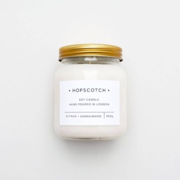 Citrus + Sandalwood Scented Candle Hopscotch Soy Perfect Gift For Her, Wedding Gift, Mum, Thank You - thumbnail 1