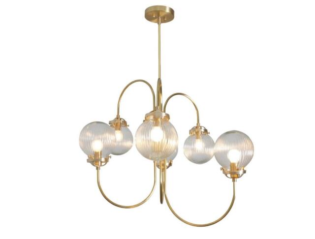 Modern Handmade Brass Chandelier Ceiling Light Lamp , Hannah Cafe Globe Entrance Hall Dining Lounge Pendant - image 1