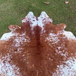 Brown & White Cowhide Rugs-Genuine Speckled Cow Rug-Natural Hair On Hide Area Rug For Living Room-Western Decor-Large Animal Skin - thumbnail 3