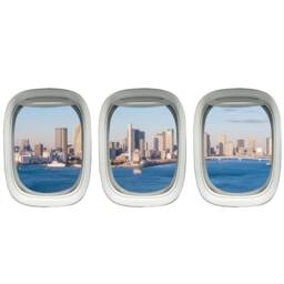Aircraft Art, Aviation Wall Decal - Airplane Window Clings, Plane Stickers Vwaq-Ppw20 - thumbnail 2