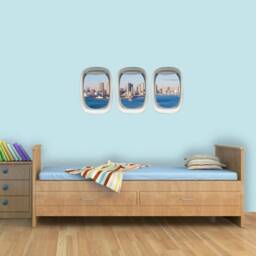 Aircraft Art, Aviation Wall Decal - Airplane Window Clings, Plane Stickers Vwaq-Ppw20 - thumbnail 1