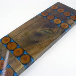 3D Walnut & Cherry Wood Wall Art Epoxy Resin Decoration - thumbnail 2