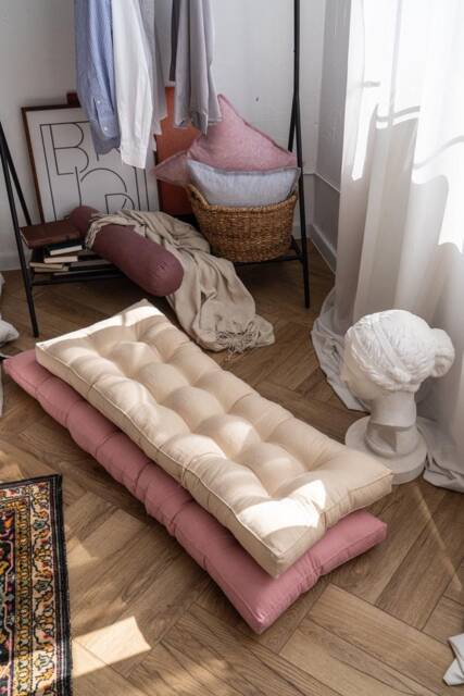 Cushion For Bench, Custom Bench Cushion, Window Cushion, Seat, French Floor Pillow - image 1