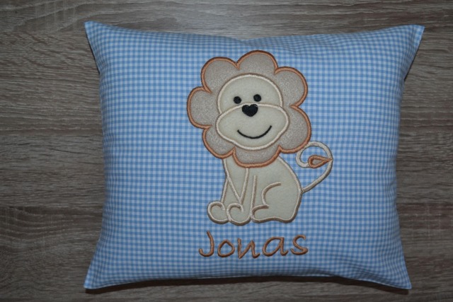 Pillow Lion, Lion Pillow, Name Pillow With Name, Baptism Birth Handmade - image 1