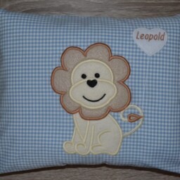 Pillow Lion, Lion Pillow, Name Pillow With Name, Baptism Birth Handmade - thumbnail 4