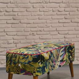 Mr M Monstera Bench, Bedroom Bench, Upholstered Comfortable Entryway Modern Loft Style, Tropical Botanical Style - thumbnail 3