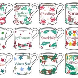Christmas - New Style Emma Bridgewater Inspired Mug Digital Hand Drawing Print A5/A4 A3 Home Gifts, Wall Decor - thumbnail 3