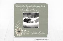 There's This Boy Who Stole My Heart He Calls Me Mommy Mom Gift Mother's Day Personalized Picture Frame Mother & Son - thumbnail 1