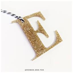 Glitter Christmas Ornament/Glitter Xmas Alphabet Decoration Decor/Glitter Xmas - thumbnail 1