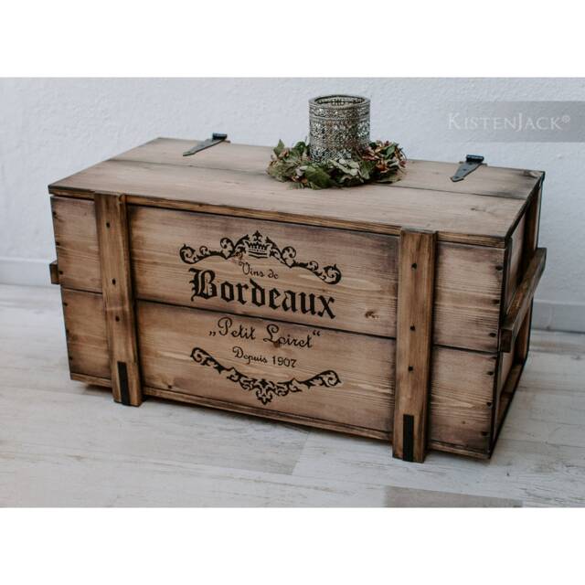 "Chest, Wooden Box, Cargo Bench, Coffee Table ""Bordeaux" - image 1