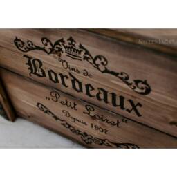 "Chest, Wooden Box, Cargo Bench, Coffee Table ""Bordeaux" - thumbnail 2