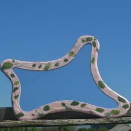 Real Leaves Frame Mirror, Pink Wavy Irregular Unusual Modern Mirrors, Wall Asymetrical Mirror - thumbnail 3