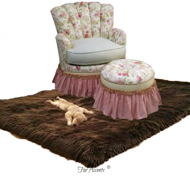Plush Faux Fur Area Rug - Thick Shag Sheepskin, Handmade Usa - image 1