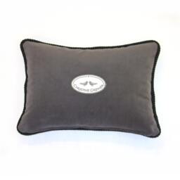 Rabbit Boudoir Pillow - Striped Cotton & Velvet Accent Pillow, Handmade in Canada - thumbnail 3
