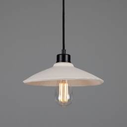 Pyrus Organic Ceramic Pendant Light Matte White Striped 11 - thumbnail 4