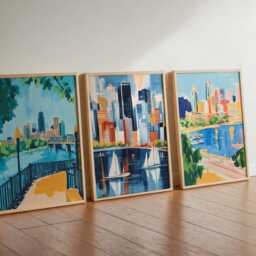 Set Of 3 Minneapolis Posters, Minnesota Travel Prints, City Skyline Wall Art Sets, Urban Landscape Poster Decor, Midwest Print Gift - thumbnail 2