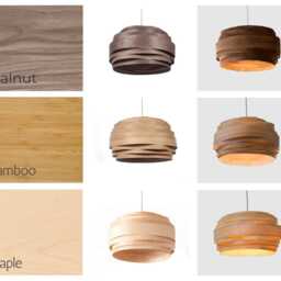 Wood Pendant Lighting Decorative Lampshade - Handmade Chandelier For Kitchen-And-Dining Staircase Lights Fixture Light Cloud - thumbnail 4