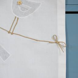 Spring Valance Suspenders, White Shabby Chic Curtain, Height & Width To Choose From - thumbnail 3