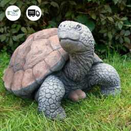 Large Stone Cast Lifesize Tortoise Garden Ornament, UK Made, Dgs Statues - thumbnail 2