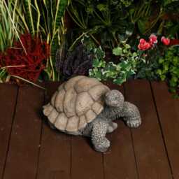 Large Stone Cast Lifesize Tortoise Garden Ornament, UK Made, Dgs Statues - thumbnail 3