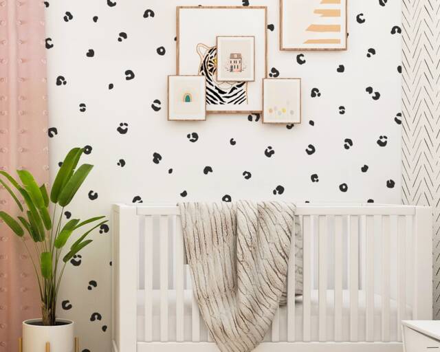 Cheetah Spot Wall Decals - Jungle Nursery Decor, Kids Room Art, Peel & Stick Polka Dot Stickers - image 1